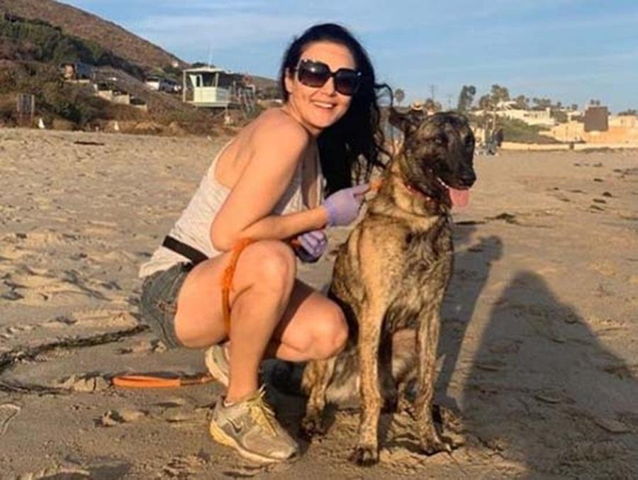 Preity Zinta hits the beach after 104 days with pet pup