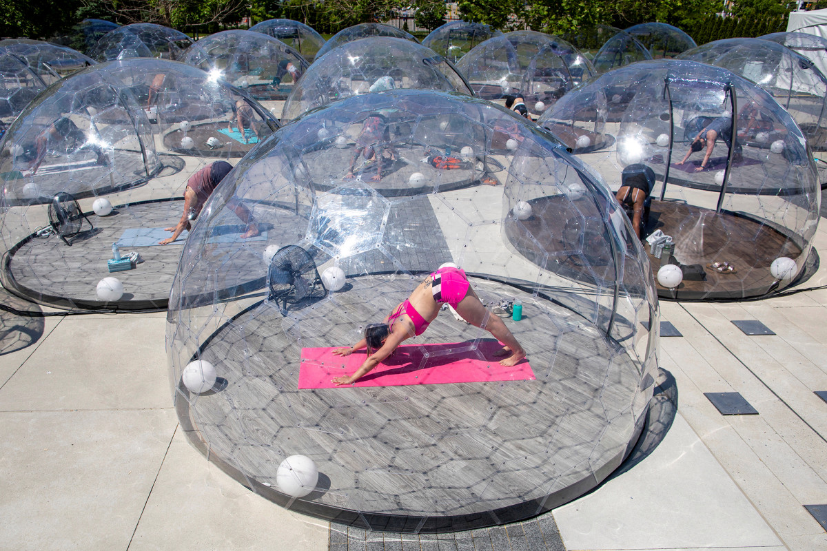Yoga domes could be the new social-distancing fitness craze