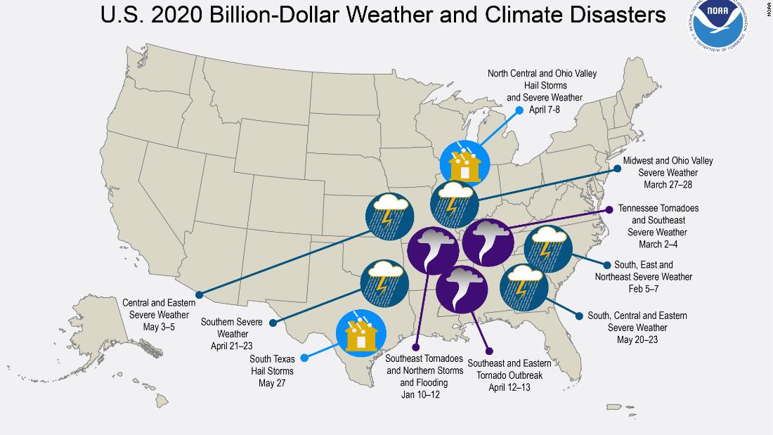 At a record pace, US hits tenth billion-dollar weather disaster of the year