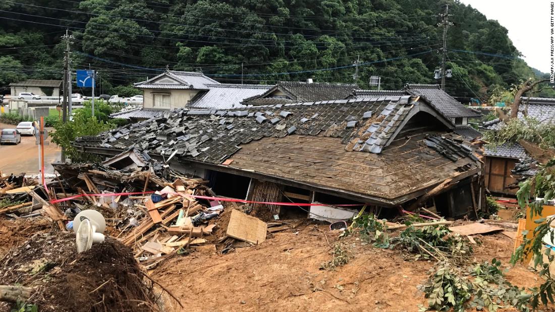 Japan floods kill at least 18 people after record-breaking rainfall
