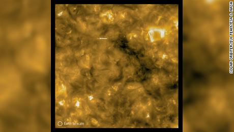 This image taken by the Extreme Ultraviolet Imager reveals &quot;campfires&quot; near the surface of the sun.