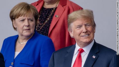 Angela Merkel, Germany&#39;s chancellor, and US President Donald Trump in 2018.