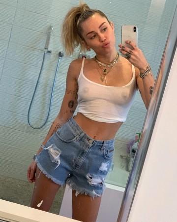 Miley cyrus braless
