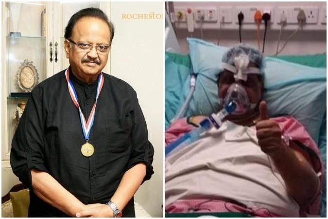 SP Balasubrahmanyam&#39;s to start with photograph from clinic is out SPB&#39;s  thumbs-up photo goes viral