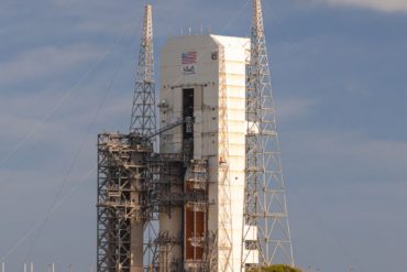 The big Delta IV Heavy rocket will try to loft a classified mission tonight