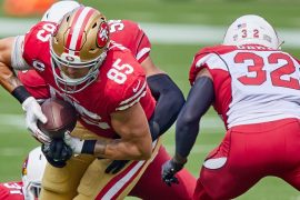 49ers TE George Kittle vs. Jets with a sprained ankle