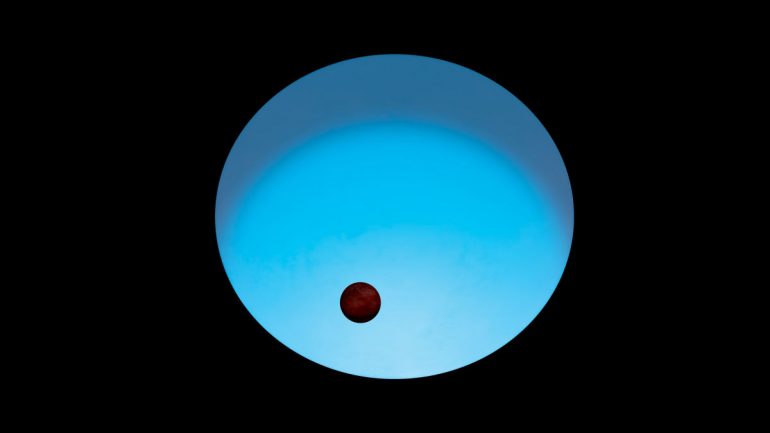 A distant blue star hosts one of the most exoplanets known to science