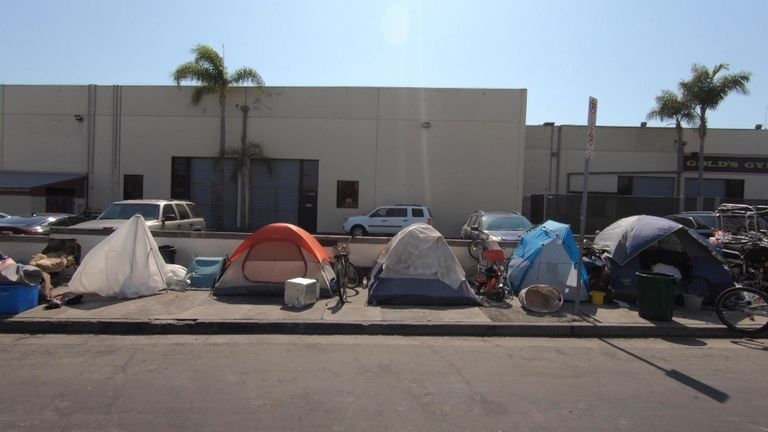 The number of homeless people in the city of California has increased over the past year