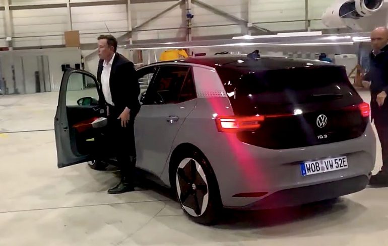 Volkswagen shares Elon Musk's test drive of VW ID3: 'This is great'