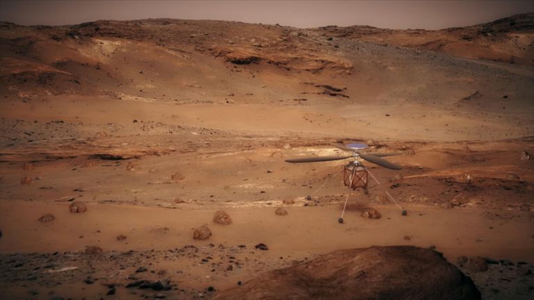 Helicopter on Mars