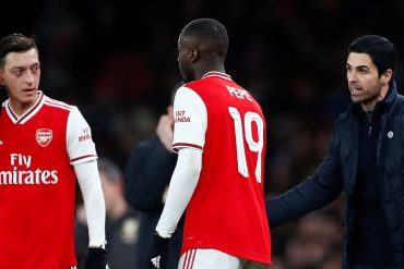 Nicolas Pepe Mesut Ozil was warned after Arsenal's victory over Dantak