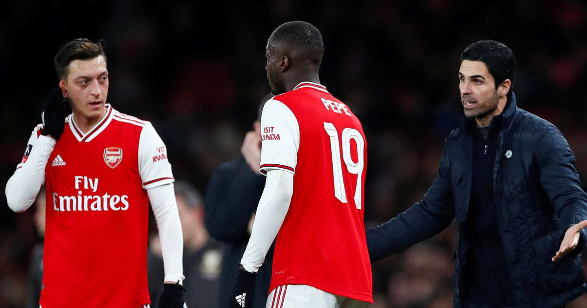 Nicolas Pepe Mesut Ozil was warned after Arsenal's victory over Dantak

