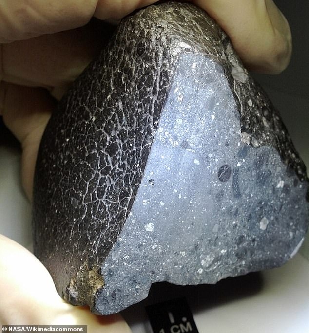 Image, Black Beauty, or NWA 7034. A 2013 study of a meteorite on Mars found it to be 2.1 billion years old and aquatic.