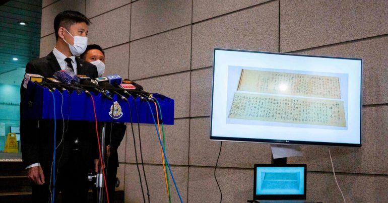 Mao Scroll was stolen in Hong Kong Heist