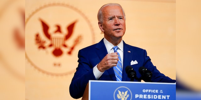 President-elect Joe Biden speaks at the Queen Theater in Del Wilmington on Wednesday, November 25, 2020.  (AP Photo / Caroline Castor)