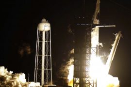 The SpaceX crew is launched to the International Space Station