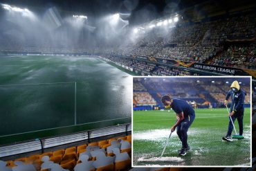 Villarreal vs Maccabi Tel Aviv delayed due to torrential rain in Europa League clash