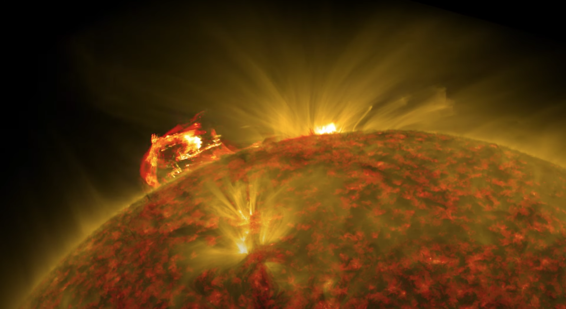 NASA's Solar Dynamics Observatory captured stunning imagery of a solar flare.