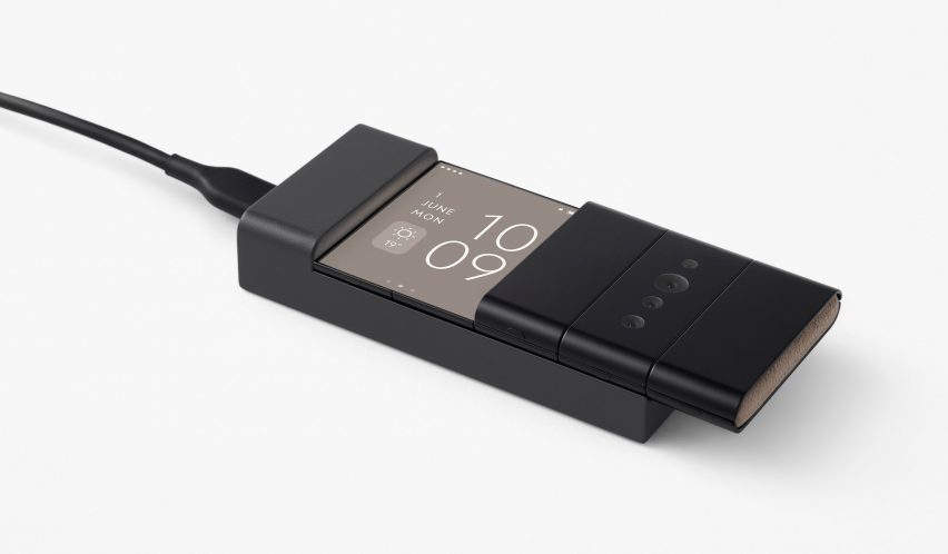 Slide-phone and charger concept provided by Nendo for OPPO 