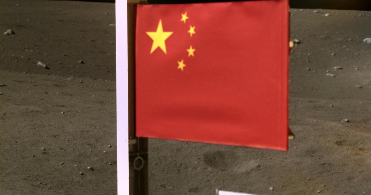 China hoists its flag on the moon as spacecraft carrying moonstones take off

