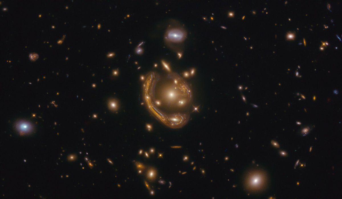   One of the largest and most complete Einstein rings ever.  Astronomers call this the 