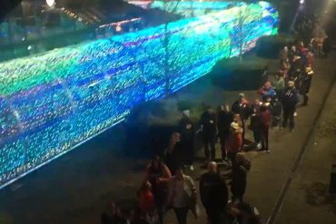 The NI Christmas light show suspended a large crowd