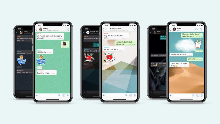 WhatsApp iOS update provides more customized wallpapers for personal chats and sticker search
