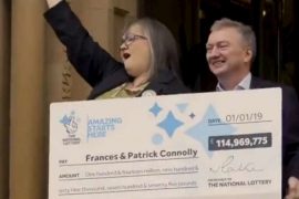 They smash and pay Euromillions: Two Northern Irish life partners promise charity to Maxi