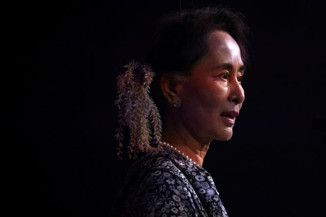 Aung San Suu Kyi at a summit in Singapore in November 2018.