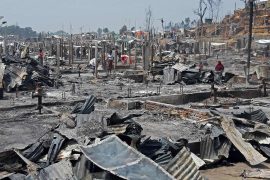 Fifteen people have been killed in a fire at a Rohingya camp in Bangladesh