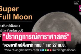 Prof.  Dr.  Chuan Fallow 2 astronomical phenomena, ending April 26, "Sunset in Bangkok", April 27, "Super Full Moon".