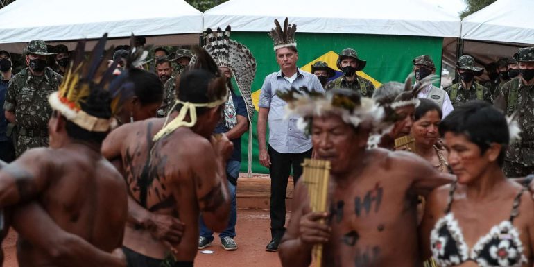 In Brazil, Jair Bolsonaro promises Yanomami natives that they will end illegal mining
