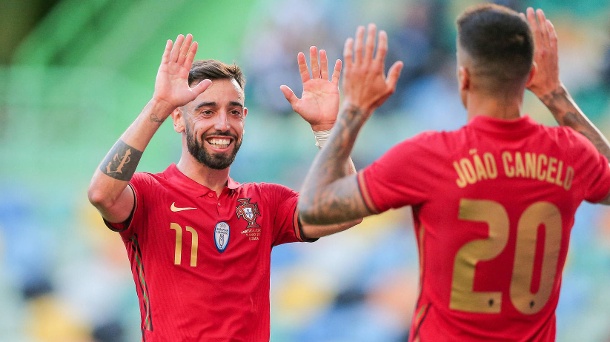 Bruno Fernandes: For the first time in two years, the Manchester United captain scored a goal for Portugal.  (Source: Imago Images / Global Images)