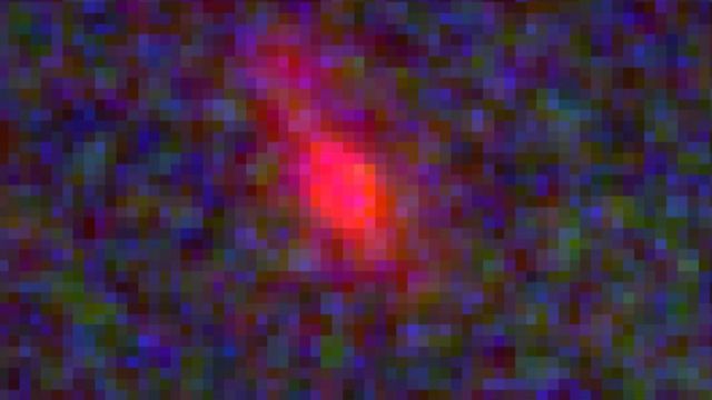 Image of one of the studied galaxies, which appears to be pixelated