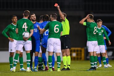 Italy draw with Ireland under-21s: Keane sent off in the second half