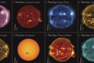 New postage stamps celebrate decades of observing the sun from space