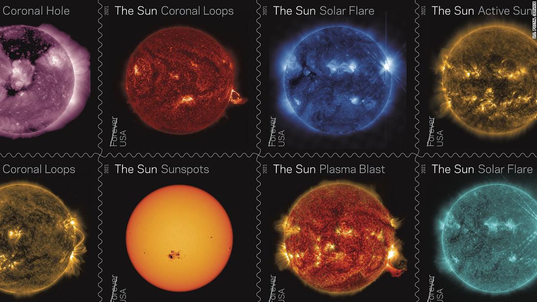 New postage stamps celebrate decades of observing the sun from space

