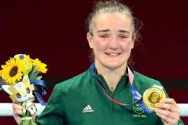 Kelly Harrington won the Olympic gold medal for Ireland, beating Beatrice Ferreira do Brazil, imitating Katie Taylor.