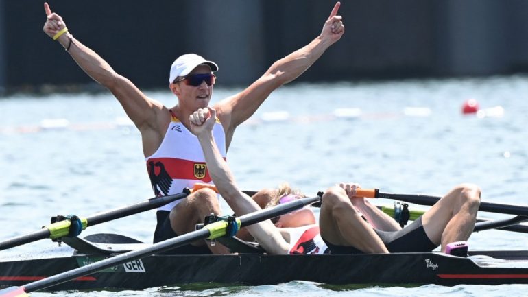 Rowing at the Olympics: Germany wins silver-athletic victory