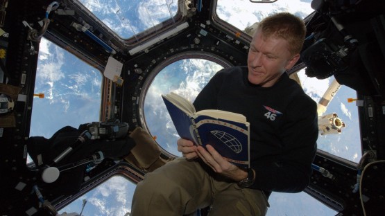 Tim Peake, the first ESA astronaut from Great Britain, at Kuppola on the International Space Station (Picasa / ESA)