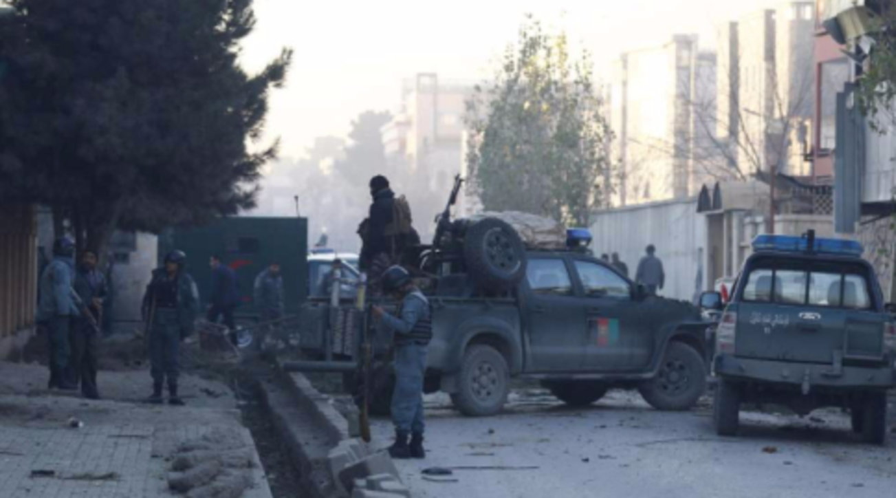 Taliban checkpoint on the way to Kabul airport

