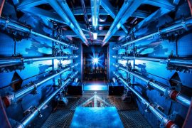 The researchers started fusion reactions using a giant laser