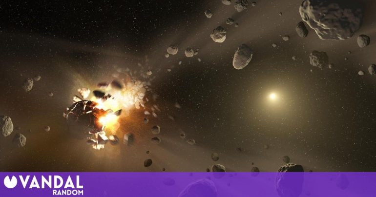 Two red objects found in an asteroid belt explain the origin of life