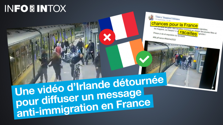 A video from Ireland was hijacked to spread the anti-immigrant message in France