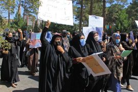 In Herat, Afghan women protested for their rights