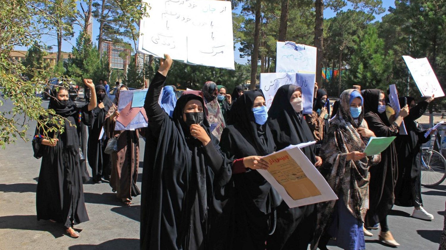 In Herat, Afghan women protested for their rights

