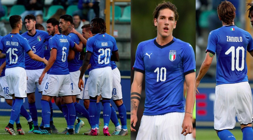 Italy Under-21 Show: With Saniolo 10, Manita in Luxembourg