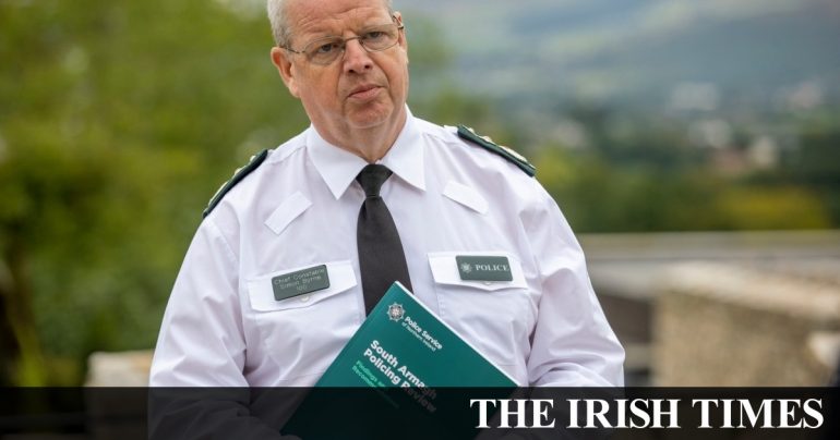 The PSNI leader is under increasing pressure from unionist politicians