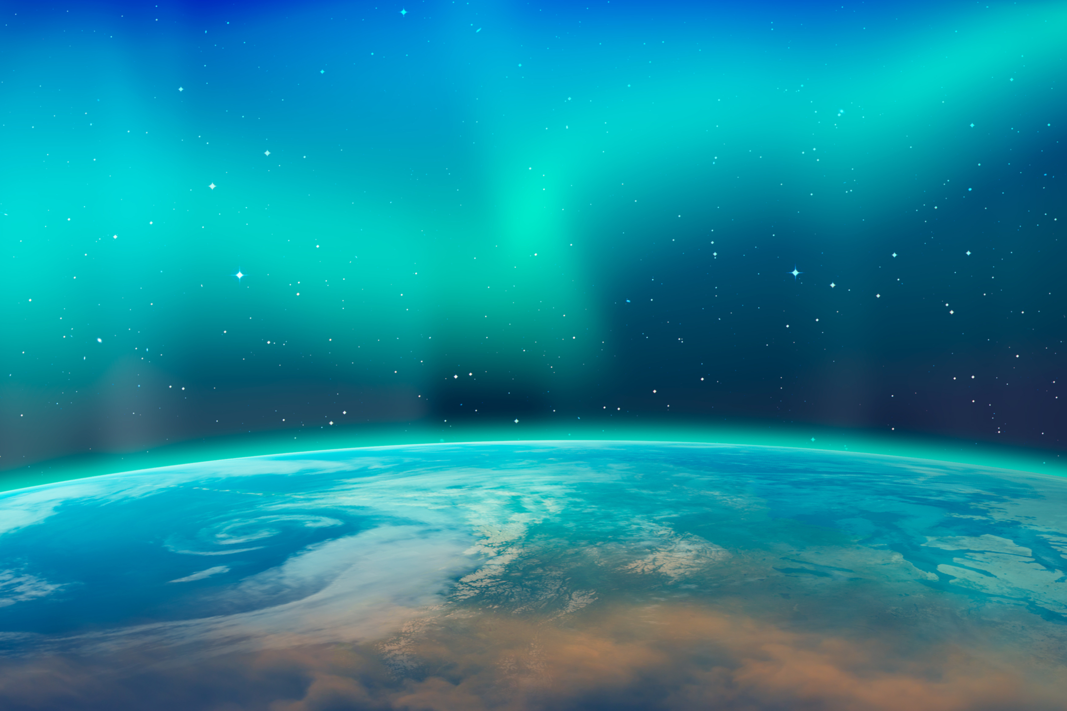 Aurora Borealis North Lights.  Image components provided by NASA.  Image_Mura T, Shutterstock