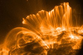 Solar flares – like this one captured by a NASA satellite orbiting the Sun – eject huge amounts of radiation. Image: NASA via Wikicommons